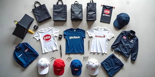 Branded apparel and merchandise range produced for an event